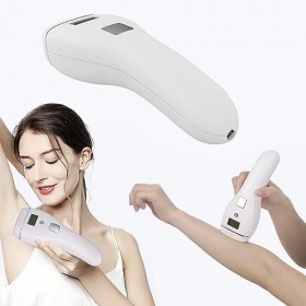 DAM T21 Épilateur IPL à lumière pulsée Niveaux réglables et affichage numérique. 7,5 x 4 x 19 cm. Couleur : blanc