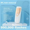 Layhou Instrument dépilation IPL Outil de rasage Épilateur Épilateur 990 000 Flashs Permanent indolore pour le visage Bikini