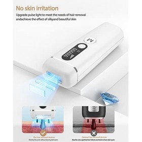 IPL Épilation laser, épilation laser indolore avec 999,999 flashs et 5 modes dénergie pour les femmes et les hommes pour le 