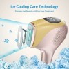 Epilateur Lumière Pulsée de Glace, 600 000 Flashes IPL Epilation Professionnel et Efficace, 2 Modes 5 Niveaux Énergie Épilate