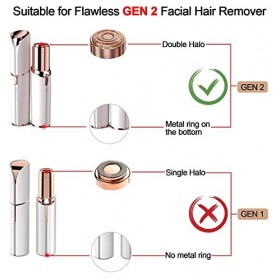 Têtes de Rechange Compatibles avec Finishing Touch Flawless Generación 2 Épilateur Facial Pour les Lèvres Menton Joues et Épi