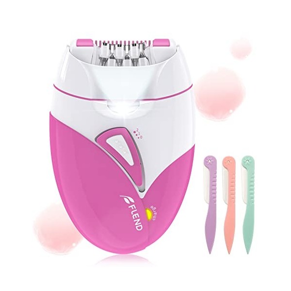 Epilateur Electrique Femme, Épilateur Facial et épilation du Corps, épilateur pour Femme, y Compris Tondeuse à Sourcils avec 