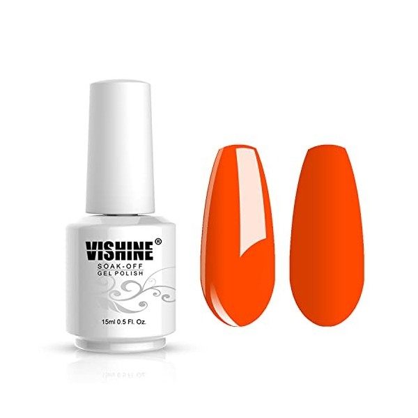 Vishine Vernis à ongles 15ml Vernis Gel Semi-permanent Nail Gel Polish UV LED Soak Off Gels Nail Art 5049