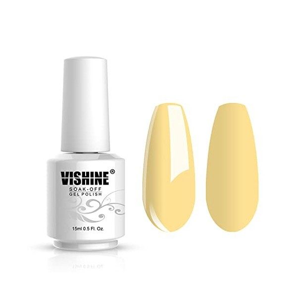 Vishine Vernis à ongles 15ml Vernis Gel Semi-permanent Nail Gel Polish UV LED Soak Off Gels Nail Art 5049