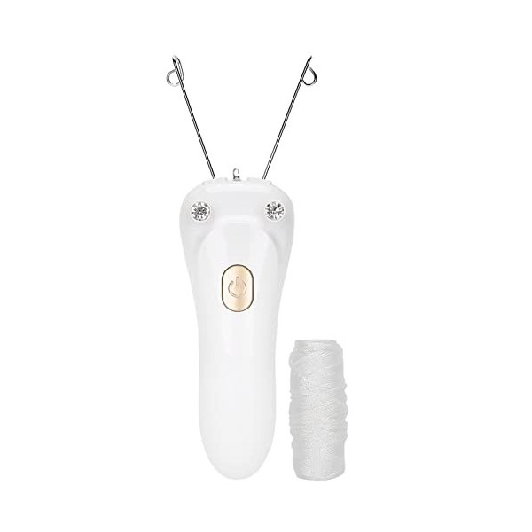 Épilateur Fil Visage Femme, Machine a Epilation à Fil Électrique Machine à Enfiler pour Visage Cheveux du Visage Fil de Coton