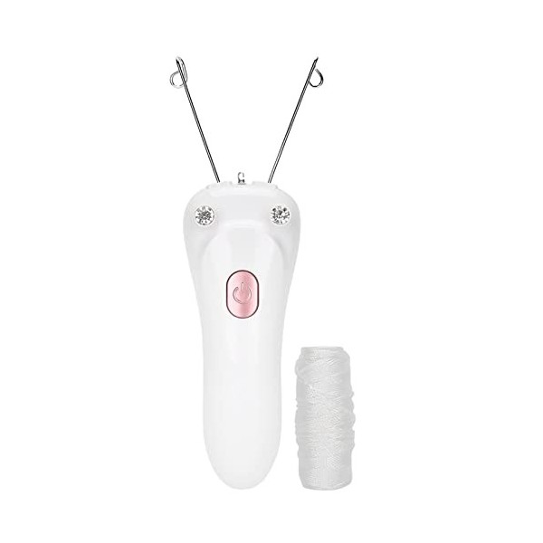 Épilateur Fil Visage Femme, Machine a Epilation à Fil Électrique Machine à Enfiler pour Visage Cheveux du Visage Fil de Coton