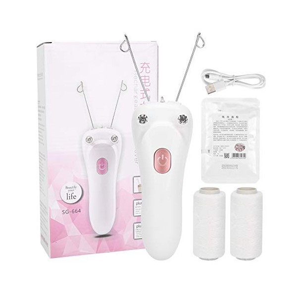 Épilateur de Fil pour épilateur Facial, épilation électrique du Visage pour Femme, Portable USB Rechargeable Ace épilateur de