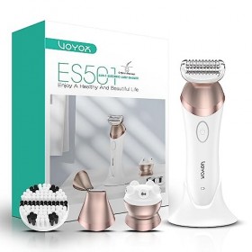 VOYOR Rasoir Electrique Femme Multifonction 4 En 1 Tondeuse Bikini Rechargeable Smooth Sans Douleur Flawless Rasoir Intime Po