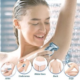 Electric Shaver for Women Best Electric Razor for Womens Bikini Legs Underarm Public Hairs Rechargeable Trimmer with Detachab