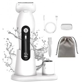 Rasoir Electrique Femme, Asimebesty 2 en 1 Tondeuse Electrique Femme pour Visage, Jambes, Bikini, Epilateur Electrique Femme 