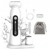 Rasoir Electrique Femme, Asimebesty 2 en 1 Tondeuse Electrique Femme pour Visage, Jambes, Bikini, Epilateur Electrique Femme 