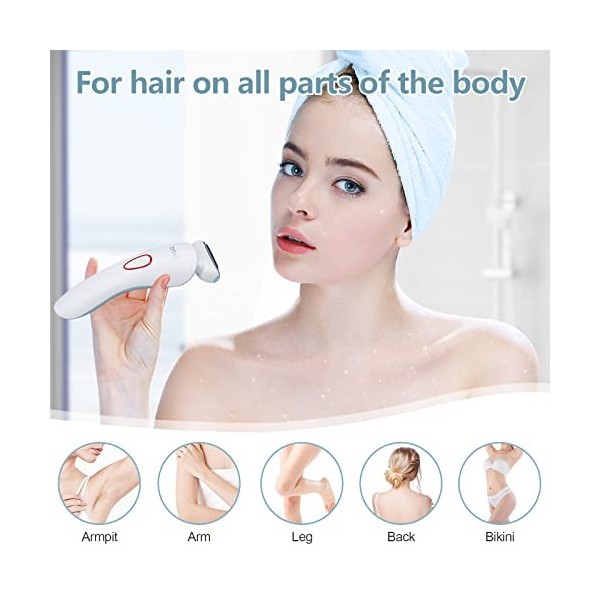 Rasoir électrique pour femme - Rasoir électrique pour aisselles, jambes, visage, bikini - Rasoir électrique pour femme - Humi
