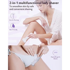 Rasoir électrique pour femme EESKA Rasoir intime pour femme Rasoir électrique femme pour bras, jambes, aisselles et bikini, I