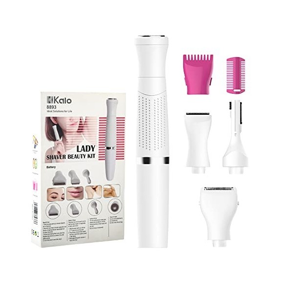 Rasoir électrique 4 en 1 pour femme, rasoir indolore pour bikini, sourcils, aisselles, épilation du visage USB