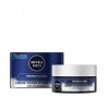 NIVEA MEN Protect & Care Crème Nourrissante Express 1 x 50 ml , Crème hydratante nourrissante pour les peaux sèches, soin vi