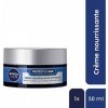 NIVEA MEN Protect & Care Crème Nourrissante Express 1 x 50 ml , Crème hydratante nourrissante pour les peaux sèches, soin vi