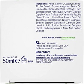 NIVEA NATURALLY GOOD Soin de Jour Peaux Sensibles 50 ml, Soin visage avec 99% d’ingrédients d’origine naturelle, crème de jou