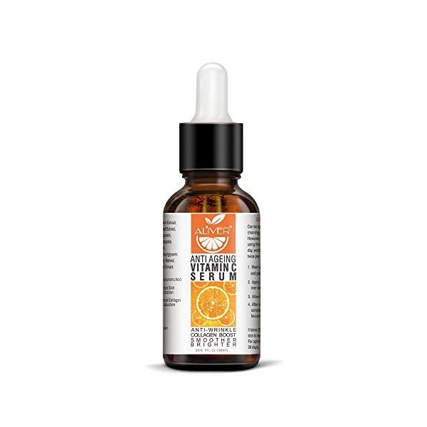 Sérum à la vitamine C, sérum à la vitamine et anti-rides à lacide hyaluronique pour le visage, sérum au rétinol, taches sola