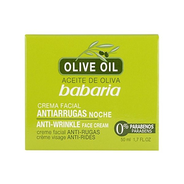 Babaria Créme visage Antiarrugas, Huile dolive - 50 ml