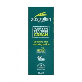 Australian Tea Tree Tea Tree Cream, Purifying, Vegan, Cruelty Free, Paraben & SLS Free, Soothing, Natural, 50ml