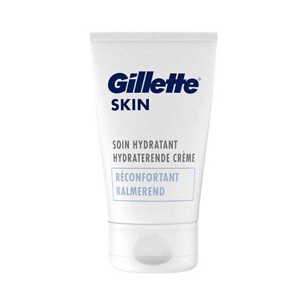 Gillette SKIN Soin Hydratant Pour Le Visage Peau Ultra Sensible 100 ml, Renforce La Barrière Naturelle De Votre Peau Et Aide 