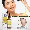 Vitamin C Serum, Sérum visage concentré de vitamine C effet immédiat, Sérum Vitamine C avec Acide Hyaluronique Pour Tous Type