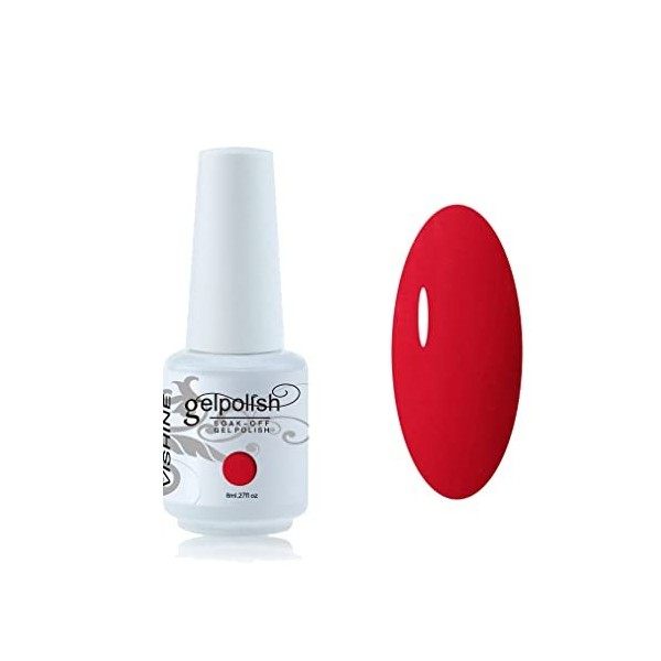 Vishine Vernis à ongles 8ml Semi-permanent Soak-off UV LED Nail Art Vernis Gels Manucure Ivoire nacré 1605