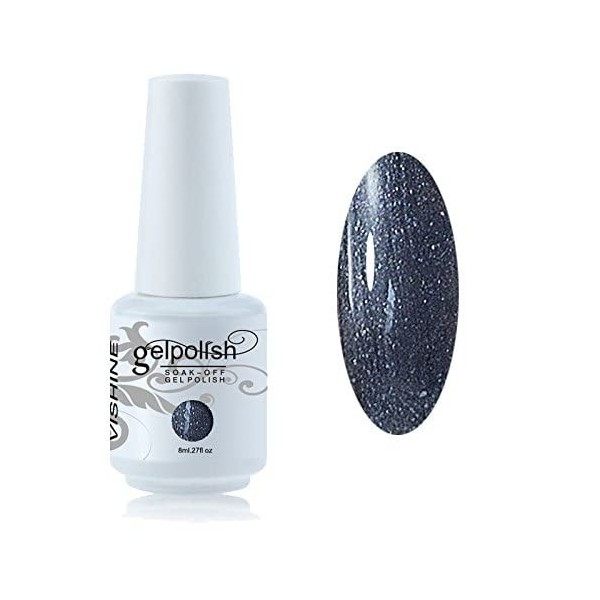 Vishine Vernis à ongles 8ml Semi-permanent Soak-off UV LED Nail Art Vernis Gels Manucure Ivoire nacré 1605