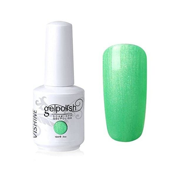 Vishine Vernis à ongles 8ml Semi-permanent Soak-off UV LED Nail Art Vernis Gels Manucure Ivoire nacré 1605