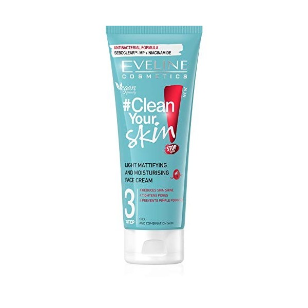 Eveline Cosmetics Clean Your Skin Light Creme Visage Mattifiant-Hydratant 75 ml