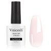 Vnicesli Vernis Semi Permanent Rose, 10ml French Transparent Pink Vernis à Ongles Naturelle Vernis Gel UV Semi Permanent Soak