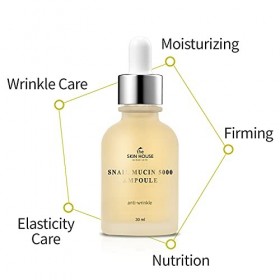 THE SKIN HOUSE since 1979 Ampoule Snail Mucin 5000 1,01 once liquide / 30 ml - ampoule anti-rides, anti-âge, nourrissante, 
