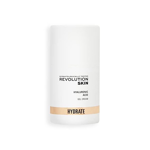 Revolution Skincare London, Gel Crème à lAcide Hyaluronique, Léger, Hydratant, Réduit les Rides, 50ml