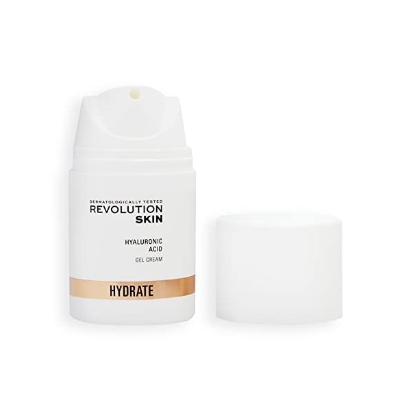 Revolution Skincare London, Gel Crème à lAcide Hyaluronique, Léger, Hydratant, Réduit les Rides, 50ml