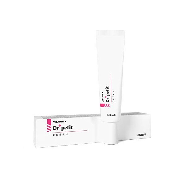 Hellocell Vitamin K Dr+ Petit Cream 15ml - crema alla vitamina K per lividi, occhiaie, borse sotto gli occhi, accelera il rec