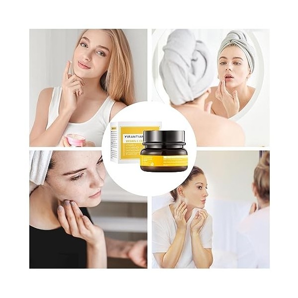 Crème Raffermissante Vitamine C | 50 crème éclaircissante pour la peau,Soins la peau du visage, anti-rides, crème éclaircissa