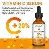 Kaniers Sérum Vitamine C supérieure pour le visage, Une formule puissante et avancée avec 20% Vitamine C, Sérum Anti-âge, Ant