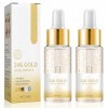 Sérum 24k Gold, Serum Acide Hyaluronique, Anti-Vieillissement Essence, pour le Visage Hydratant Nourrissant Uniforme Peau Lif