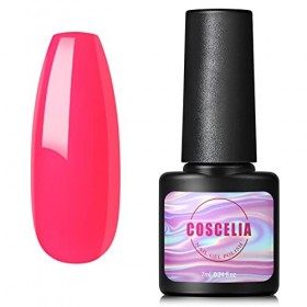 COSCELIA Vernis Gel Semi Permanent UV LED Vernis à Ongles Gel Soak Off Couleur Débutant Kit Durable 7ml