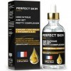 PERFECT SKIN PARIS®, Sérum anti-fatigue, Jolie teint naturel, Vitamines C dosé à 50%, Acide Hyaluronique, Teint terne, Cernes