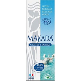 Massada - Crème Hydratante Visage - Cosmétique Bio et Écologique à Base de Sel de la Mer Morte et dEau de Rose - Pour Peaux 