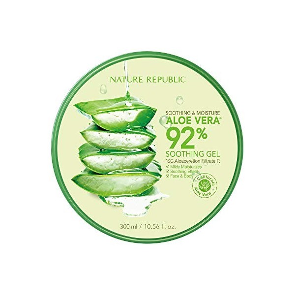 Nature Republic Gel Apaisant Et Hydratant Aloe Vera 92 %, 300 Ml