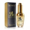 Sérum hydratant pour le visage et les yeux, 24K Gold Essence Traitement anti-rides hydratant et raffermissant pour les femmes