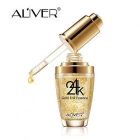 Sérum hydratant pour le visage et les yeux, 24K Gold Essence Traitement anti-rides hydratant et raffermissant pour les femmes