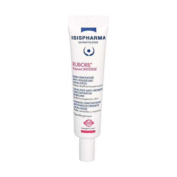 Isispharma - RUBORIL Expert Intense 15 ml - Gel-crème Soin Concentré Peaux Sensibles Anti-Rougeurs Localisées – Apaise Et Dim