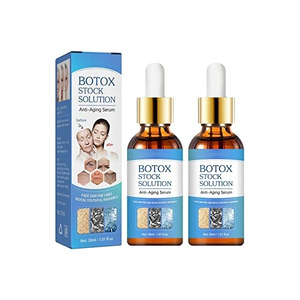 Botox Stock Solution Sérum pour le visage, anti-âge 2pcs 