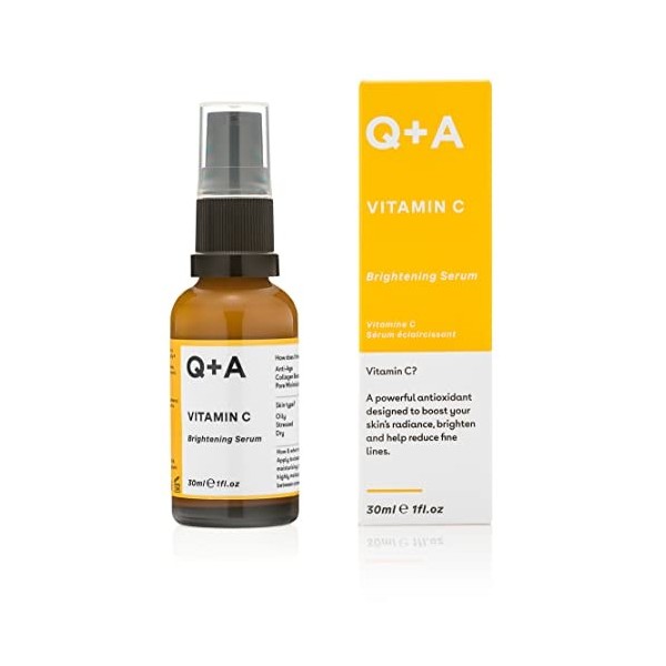 Q+A Sérum à la vitamine C pour visage, 30ml