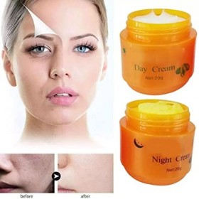 Crème Blanchissante à la Papaye Egujiwa pour le Visage, Crème de Jour et Crème de Nuit Anti-taches de Rousseur Couleur assor