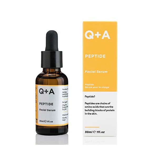 Q+A Peptid Gesichts Serum. Ein leistungsfähiges Anti-Aging-Peptid-Gesichts-Serum zur Revitalisierung Ihrer Haut. 30 ml