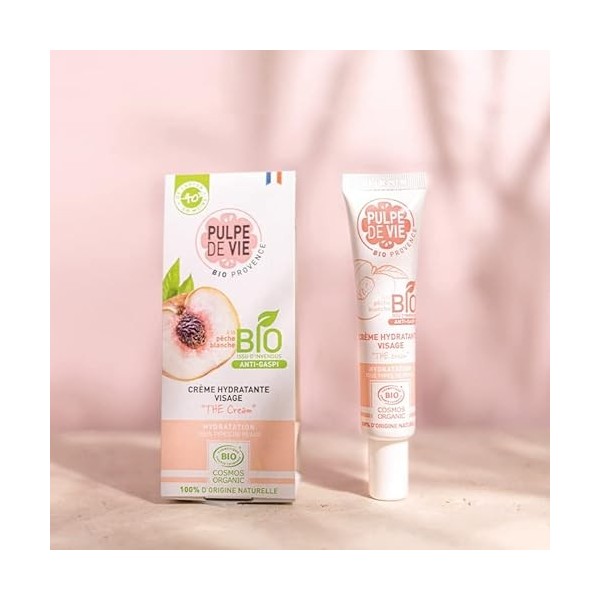 PULPE DE VIE "The Cream" Crème visage BIO hydratante 40 ml, 100% recyclable, à base de fruits, cosmétique antigaspi bio, Upcy